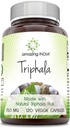 Amazing India Triphala (Natural Triphala Fruit) Supplement | 750 Mg per Serving | 120 Veggie Capsules | Non-GMO | Gluten-Free