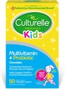 Culturelle Kids Complete Chewable Multivitamin + Probiótico Para Niños, Edades 3+, 50 Cuenta, Salud Digestiva, Salud Oral &amp; Apoyo Inmunitario - Con 11 Vitaminas &amp; Minerales, incluyendo Vitamina C, D3 &amp; Zinc