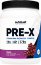 Nutricost Pre-X Xtreme Pre-Workout Complex Powder, Grape, 60 Servings, Vegetarian, Non-GMO y Gluten Free