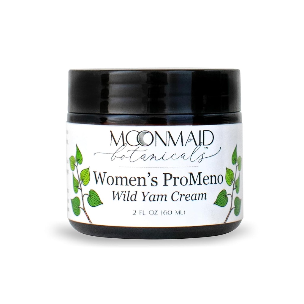 MoonMaid ProMeno Wild Yam Cream for Hormone Balance 2 Oz ← Orgánica Wild Yam Cream for Hormones, Menopause Support, Skin Rejuvenation, Mood Balance, and Improved Sleep tención Made in USA