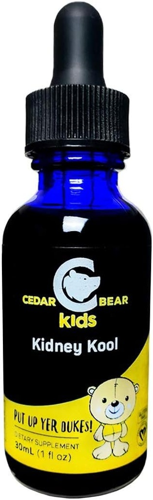 Cedar Bear Kidney Kool para niños - Suplemento herbal líquido que calma, y apoya el sistema urinario 1 fl oz / 30 ml