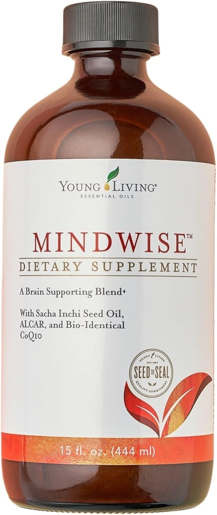 Young Living - MindWise 15 oz ← Suplemento dietético ← Aceite esencial para el apoyo cognitivo " La salud del corazón al reponer su cuerpo vivificado con vitamina D3, CoQ10, ALCR, " GPC