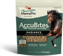Manna Pro AccuBites Radiance Equine Supplement – Skin & Coat, Essential Vitamins & Hoof Health for Horses – Embalado con Omega 3, 6, " Biotin – Main " Tail Maintenance – Alfalfa Flavored – 7,5 lbs