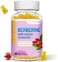 Bereberina con gomas de canela de Ceylán, suplemento de bereberina de alta potencia HCI, Immune Health Support, 60 mangos saboreados de mango