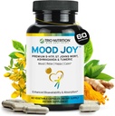 Trio Mood Joy ← Premium 5-HTP, St Johns Wort, Ashwagandha & Turmeric Silencio Ashwagandha Capsules para promover la calma natural " Relajado Mood ← Mood Support Suplemento latitud 60 Day Supply*