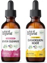 Wild &amp; Organic Liver Cleanse Tincture 2 fl oz &amp; Dandelion Root Tincture 2 fl oz