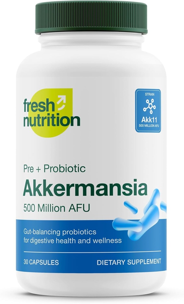 Akkermansia Muciniphila Probiotic 500M AFU para GLP-1 Producción - Pre + Suplemento Probiótico - 30 cápsulas