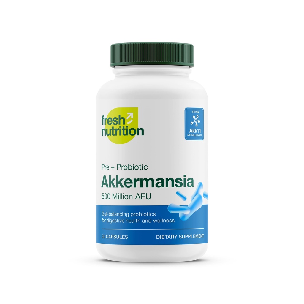 Akkermansia Muciniphila Probiotic 500M AFU para GLP-1 Producción - Pre + Suplemento Probiótico - 30 cápsulas