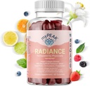 myPEAK Radiance Vegan Collagen Booster y Superfruit Gummies, Collagen Suplementos con Superfruits y Nutrientes de Habilidad, Skin y uñas Vitaminas para la Belleza, 60 Gummies