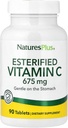 NaturesPlus Esterified Vitamin C - 675 mg, 90 Tablets - Gentle on The Stomach - Vegetarian, Gluten Gratis - 90 Servings