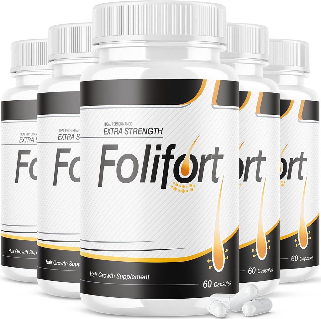IDEAL PERFORMANCE (5 Pack) Folifort Hair Growth Pills Felfort Extra Strength Vitamins Reviews Suppliment (300 cápsulas)