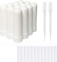 12 conjuntos Aromaterapia Aceite Esencial Tubos Inhaladores Nasal Blank(12 palos completos) + 2 gotas de polietileno Pipette