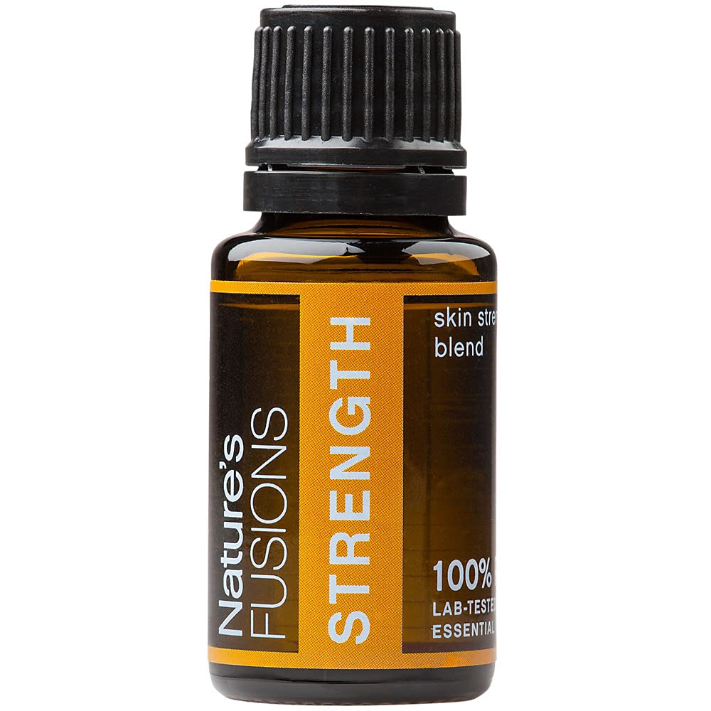 Fusiones de la naturaleza Strength, 100% Puro y Natural Esencial Aceite Blend para Aromaterapia y Uso tópico, .5 Fl Oz (Pack of 1) (15 mL)