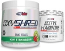 EHP Labs Shred + Acetyl Bundle - OxyShred Thermogenic Pre Workout Powder " Shredding Supplement - Acetyl L-Carnitine - Supports Natural Energy, Aids Metabolism, " Healthy Brain Function