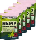 Poetas de Wilderness, Polvo de proteína de cáñamo orgánico - Vegan, Cold-Presed, Proteína basada en plantas - 4 libras (Pack of 5)