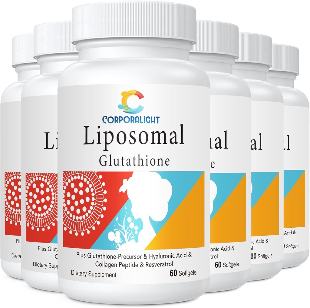 Liposomal Glutathione Softgels, Ausorción Mejorada - Entrega Liposomal, Forma activa L-Glutathione, Celular, Función Inmune " Detox Hígado, Rico en Fórmula Antioxidante, Gluten Free, 360 Softgels