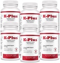 K-Plus Potasio Citrate Plus Suplemento de arándano para perros - Vet Aprobado UTI Remedy - Apoyo Salud de la vejiga - para cada pecho de perros - 6-Pack (600ct)