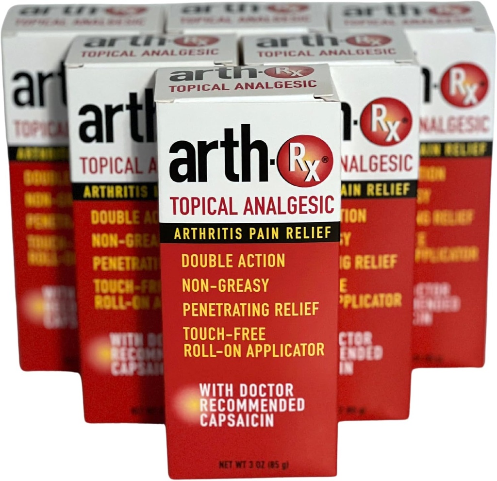 Topical Analgesic Pain Relief Roll-on with Capsaicin for Deep Penetrating Pain Relief, Warming Capsaicin for Easing Pain from Arthritis and Muscle Aches and Pains, 18 oz