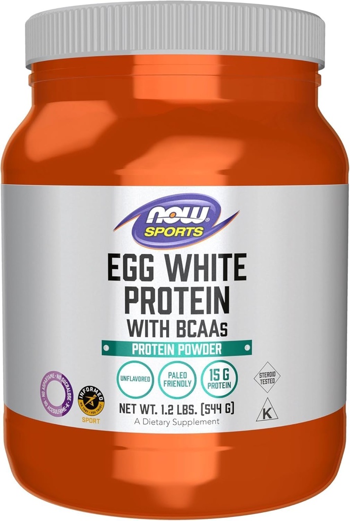 NOW FOODS Egg White Protein Powder, 544 GR