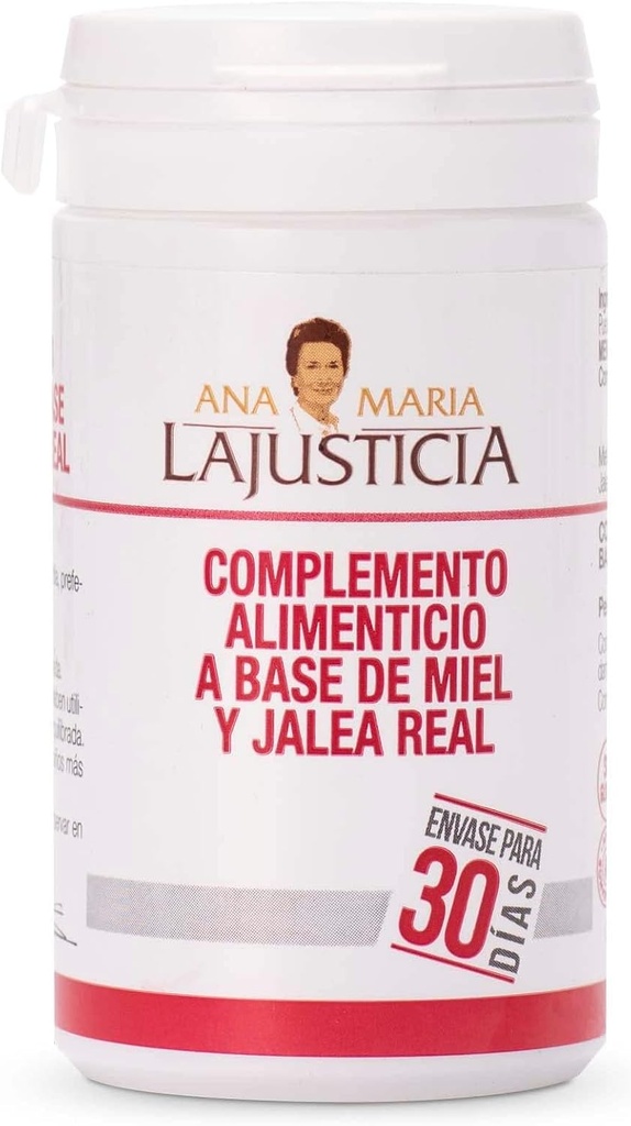 ANA MARIA LAJUSTICIA - Royal Jelly with Honey - Food Supplement - 135g - Dairy and Gluten Free. Vegetarian Friendly Perfect to Promote Vascular Health.