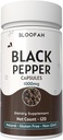 Black Pepper Capsules 1000mg Powder  Piper nigrum ← Non-GMO, Gluten-Free Silencio Aditivos artificiales Silencio GMP-Certified ← Herbal Supplement  imper Traditional Wellness (120 Count (Pack of 1))