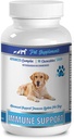 Perro Immune Booster Orgánico - Perros Immune Soporte - Advanced CHEWABLE Treats - Premium - rojo Clover Perros - 1 Botella (90 Chews)