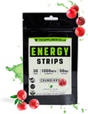 Energy Strips - 50 Mg de Caffiene - Absorción rápida 100% All Natural Formula - Cranberry Flavor - 30 Strips -