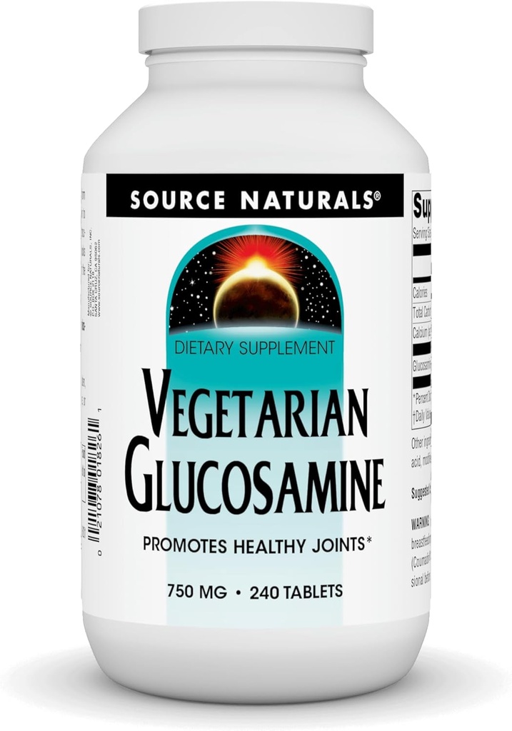 Fuente Naturals Glucosamina Vegetariana, promueve articulaciones saludables* 750 mg Tablet - 240 Conde