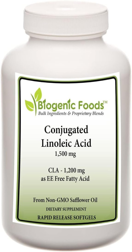 Aceite de ácido linoléico conjugado - Ácido graso libre 1,200 mg de CLA de origen natural - 1,500 mg - 60 cápsulas