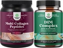 Natures Craft Bundle of Multi Collagen Protein Powder for Women and Men - Hair Skin and Nails Vitamins and DIM Complex Men and Womens Hormone Balance Suplemento