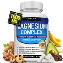 Suplemento Complejo de Magnesio 8 Elemental 1000mg - Magnesium Glycinate, Citrate, Malate, Taurate, Chelated for Easy Absorption for Bones, Muscle, Recovery, Energy, Vegan Non-GMO 90 cápsulas