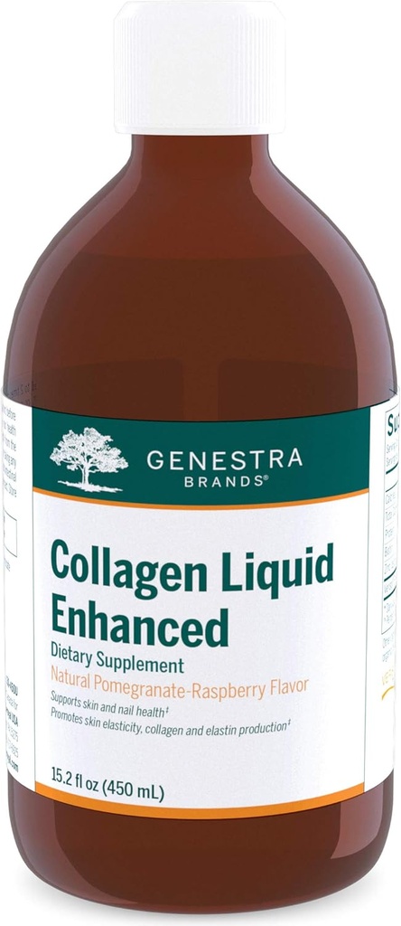 Genestra Brands Collagen Liquid Enhanced - Biotin, Collagen & Zinc Supplement - 45 Servings