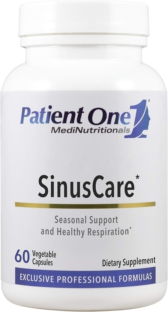 Pacientes One SinusCare tóxico Suplemento para apoyar la función sana de Sinus, Nasal, Lung y Respiratoria* Silencio con NAC, Quercetina y Más Silencio 60 cápsulas