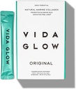 Vida Glow Marine Collagen Powder - Anti Aging Supplement with Collagen Peptides, Promotes Glowing Skin, Strong Nails, Healthy Hair TEN 30 Servings, Original Flavor