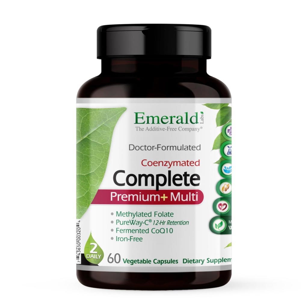 EMERALD LABS Premium Multi - Multivitamínico para Digestivo &amp; Immune Soporte con vitamina C como PureWay-C, B Complejo de vitaminas, Albion Chelated Zinc &amp; Más - 60 cápsulas vegetales (30-Day Supply)
