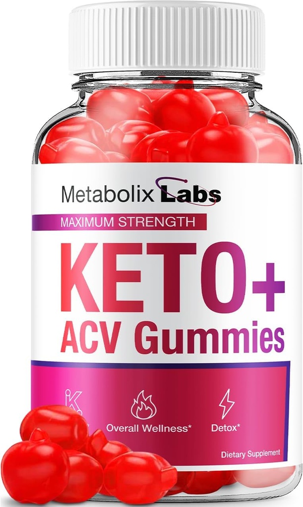 Metabolix Labs Keto ACV Gummies - Advanced Formula Metabolix Keto Plus Weight Management ACV Gummies Apple Cider Vinegar Metabolix ACV Suplemento dietético Hombre Mujeres (60 Gummies)
