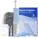 TopQuaFocus Nasal Irrigation Sinus Rinse System Nasal Irrigator with Telescope Water Tank Neti Pot Combination Versatile Water Flosser Nose Washer 3 Nozzles 3 Modes Nose Cleaner for Adult &amp; Kid
