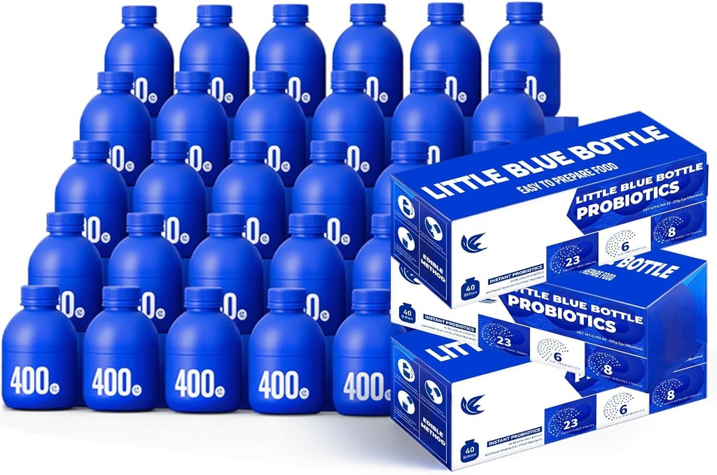 Probióticos 40 Billones CFU - 30 Botellas x 0.7oz - Suplemento de Salud Digestivo