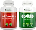 Puramente Holistic Red Yeast Rice 1200mg &amp; Niacin + CoQ10 100mg - 120 Capsules & 240 Softgels Bundle - Made in USA