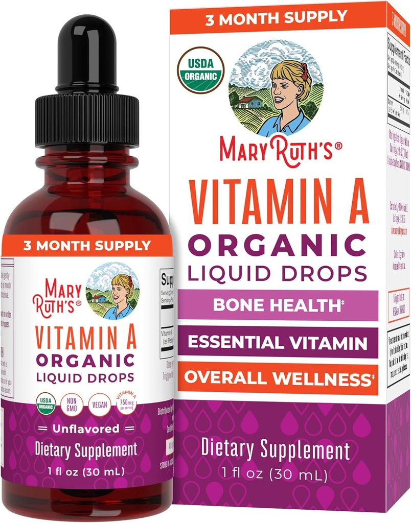 MaryRuth Orgánicos USDA Vitamina Orgánica Una gota líquida TENIDO 3 Mes de Suministro TENIDO Bone Health for Ages 14+ ← Esencial Vitamina TENIDO 750mcg per Serving ANTE SUPERVISIÓN GRATUITO ANTE Vegan ANTE NO-OM TENIDO Gluten Free TEN 1oz