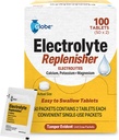 Globe Electrolyte Replacement Tablets for Rehydration, Exercise Recovery, Youth &amp; Adult Athletes, Hiking, Camping, &amp; Sports Recovery y Más... 50 Packets of 2 Tablets Cada, 100 Cuentas
