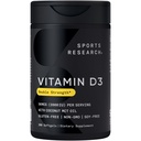 Sports Research Vitamin D3 2000 IU with Coconut MCT Oil - Double Strength Vitamin D Supplement - Non-GMO Verified, Gluten & Soy Free – 50mcg, 360 Liquid Softgels