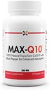 Stop Aging Now MAX-Q10 CoEnzyme Formulado con Kaneka Q10 y Ampliado BioPerine Black Pepper Extracto para alta absorción, salud cardíaca, producción de energía 200 mg cápsulas