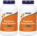 NOW Foods Psyllium Husk Powder, 12 Ounce (Pack of 2)