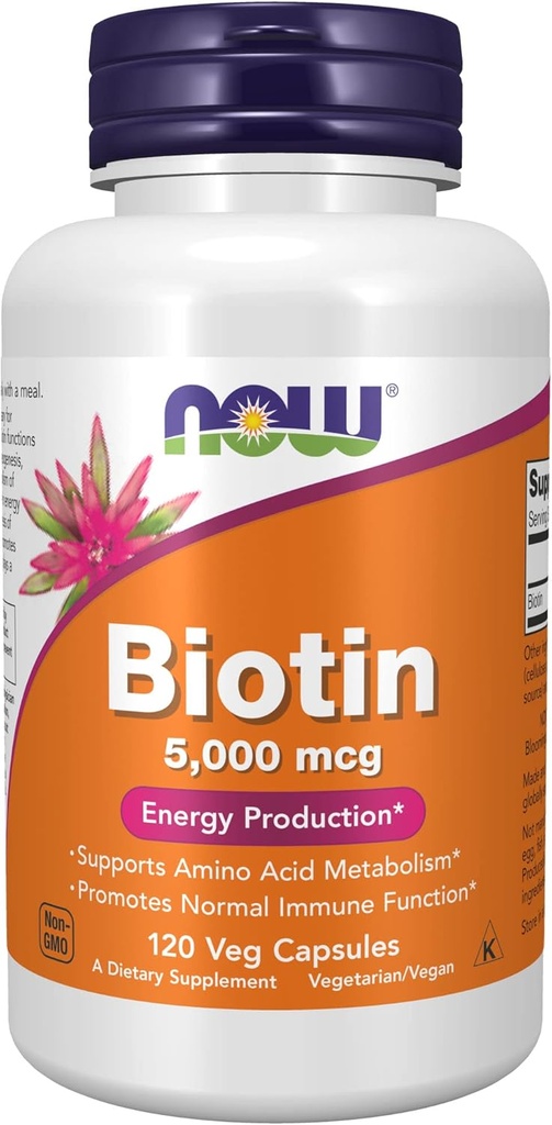 AHORA Foods Biotin 5000 mcg Capsules, 120 Conde