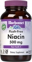 Bluebonnet Nutrition Flush-Free Niacin 500mg, for Nutritional Cardiovascular Support*, Soy-Free, Gluten-Free, Non-GMO, Kosher Certified, Dairy-Free, Vegan, 60 cápsulas vegetales, 60 prestaciones