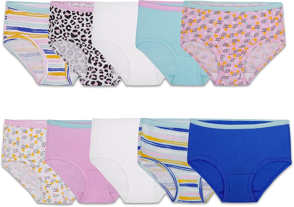 Fruto de la Loom Girls' Cotton Short Underwear Multipacks
