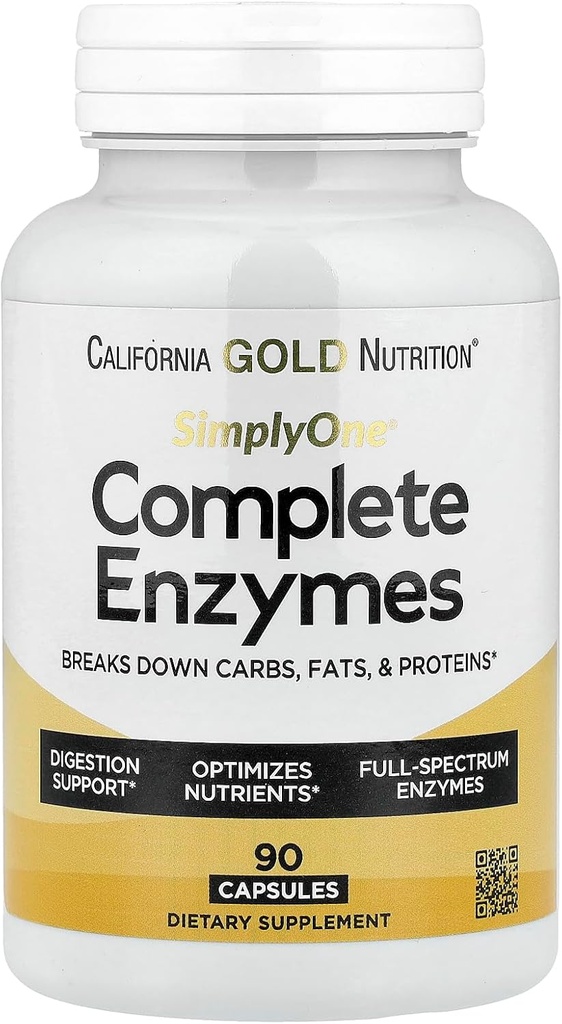 SuperNutrition Simple One Complete Enzyme Spectrum, Digestion Support, Packaging May Vary, 90 Count, 10033739001243