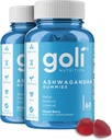 Goli Ashwagandha & vitamina D Gummy 120 Cuenta - Relájate. Restaurar. Relájate. (Mixed Berry, KSM-66, Vegan, Plant Based, Non-GMO, Gluten-Free &amp; Gelatin Free), Pack de 2