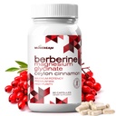 Beberine HCL Magnesium Glycinate Supplement - 1800mg High Purity Capsules with Ceylon Cinnamon - Vegan Friendly Non-GMO Gluten-Free Sugar Pill for Men Women